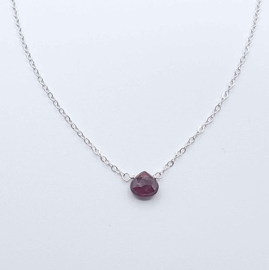 Garnet Drop Neckace