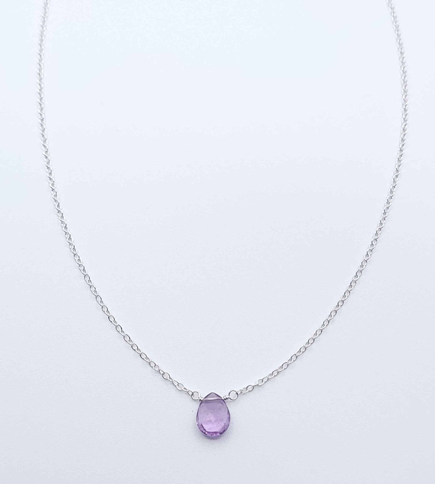 Amethyst Drop Necklace
