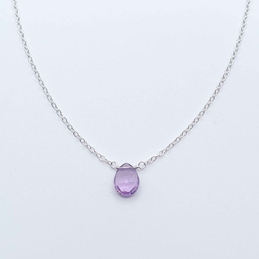 Amethyst Drop Necklace