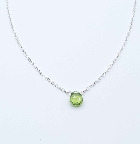 Peridot Drop Necklace