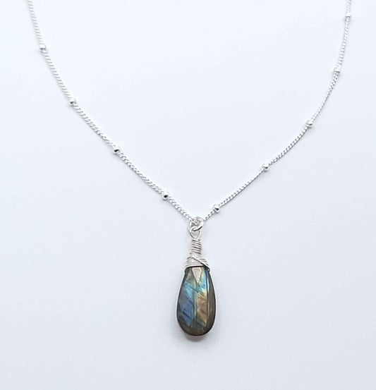 Labradorite Drop Necklace