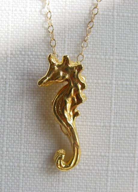Golden Magical Seahorse