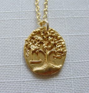 Gold Tree Swing Necklace