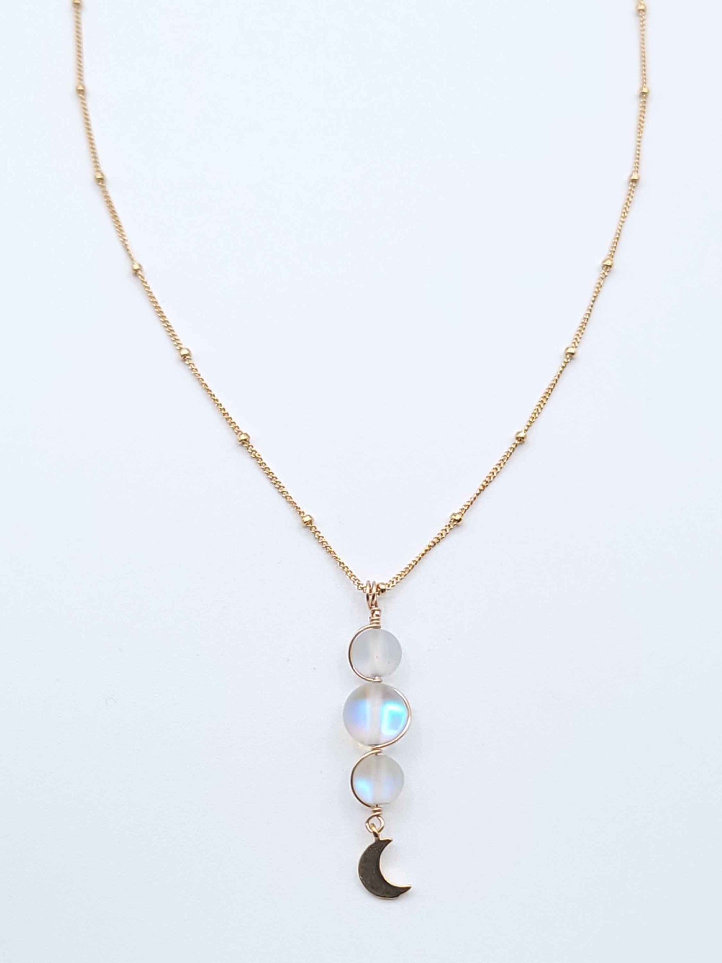 Moon Phases Angel Aura Necklace