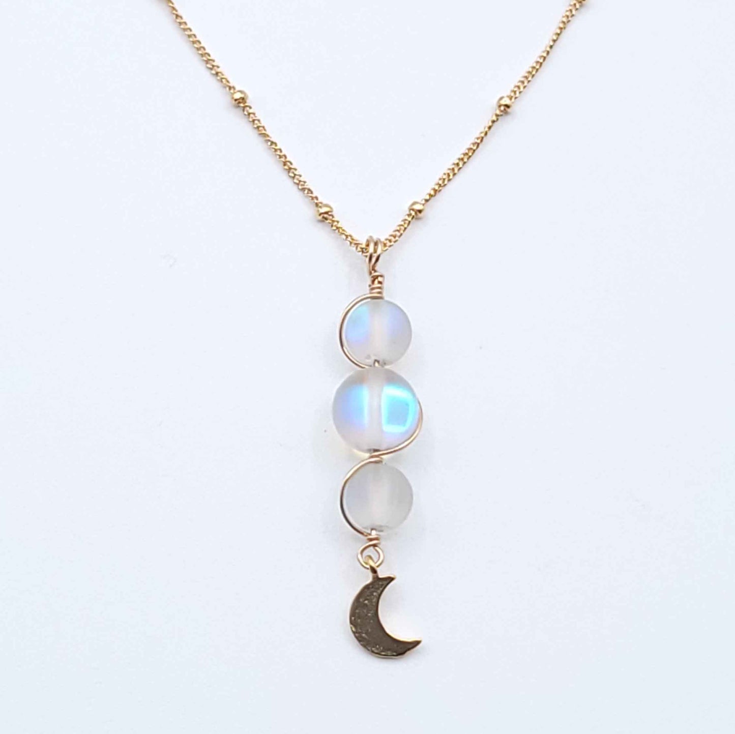 Moon Phases Angel Aura Necklace