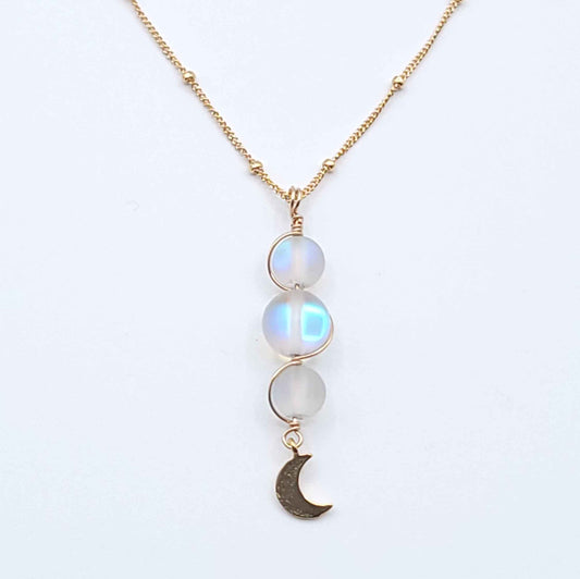 Moon Phases Angel Aura Necklace