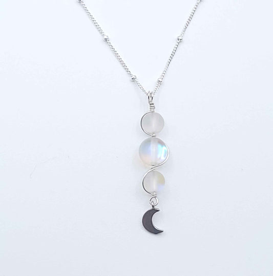 Moon Phases Angel Aura Necklace