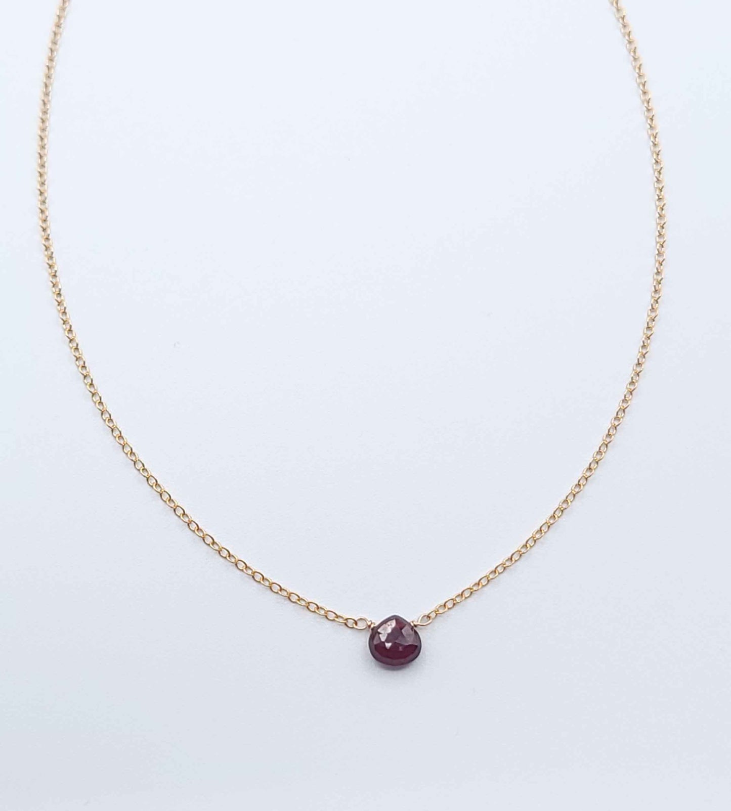 Garnet Drop Neckace