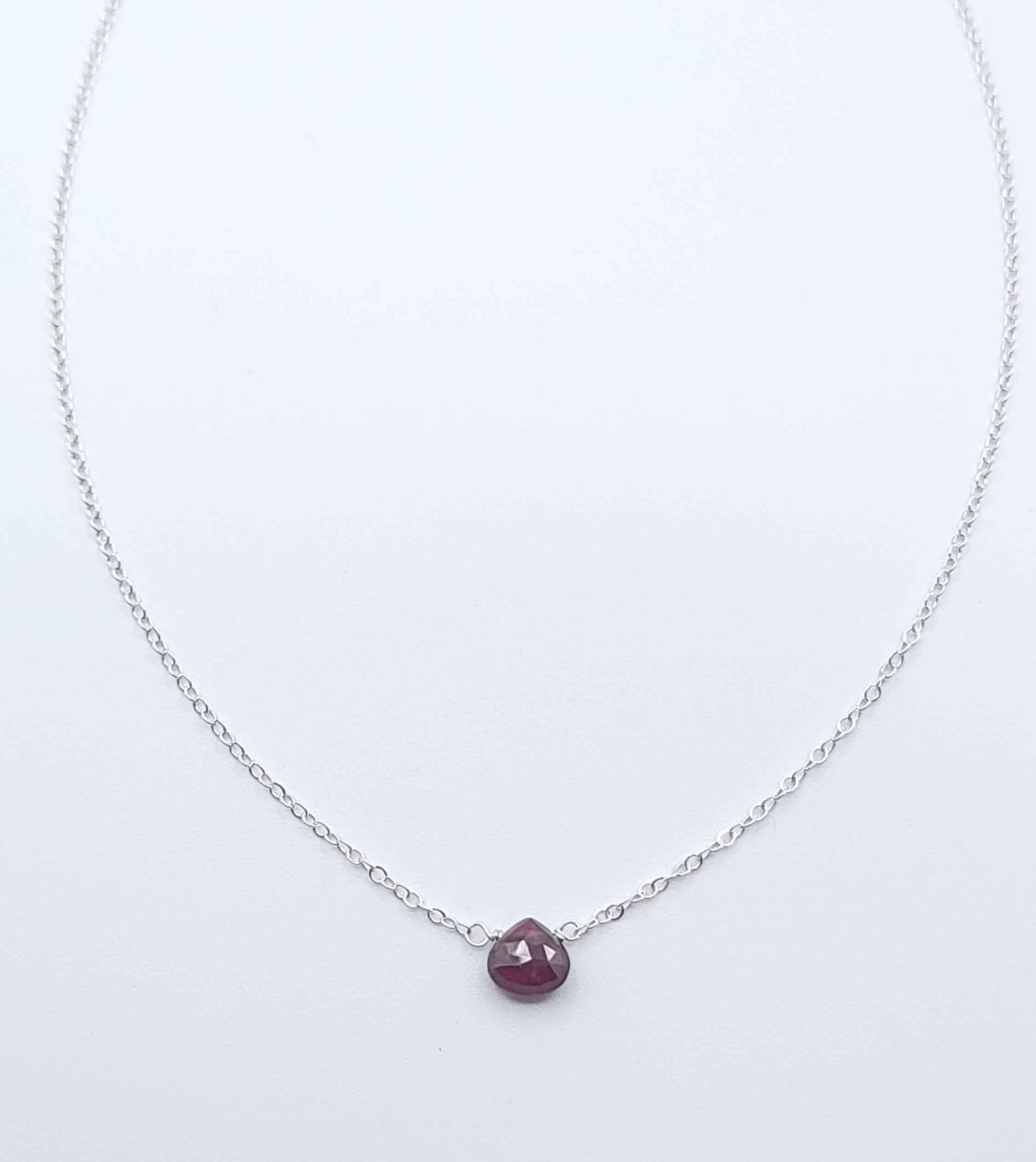 Garnet Drop Neckace