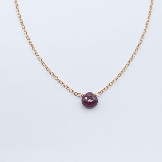 Garnet Drop Neckace