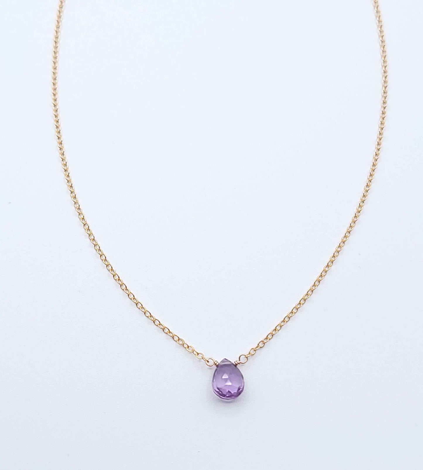 Amethyst Drop Necklace