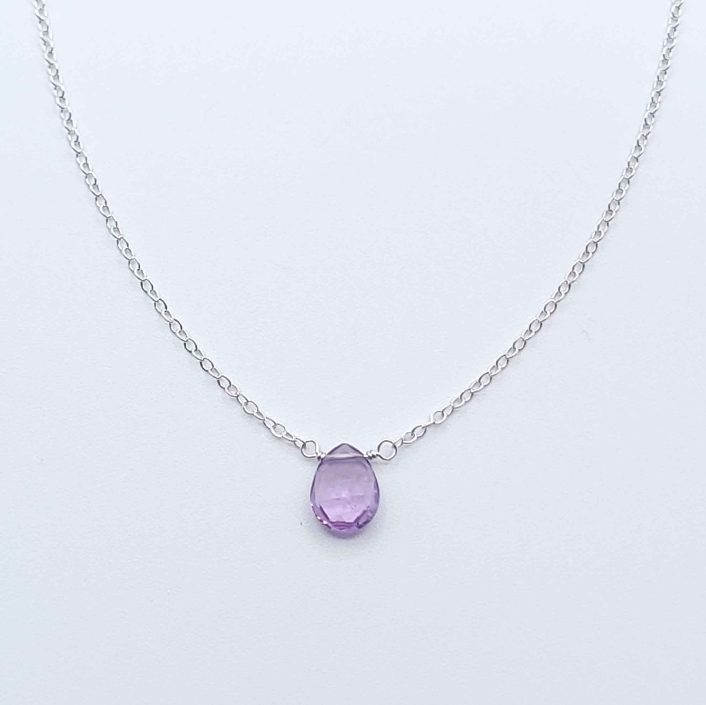 Amethyst Drop Necklace