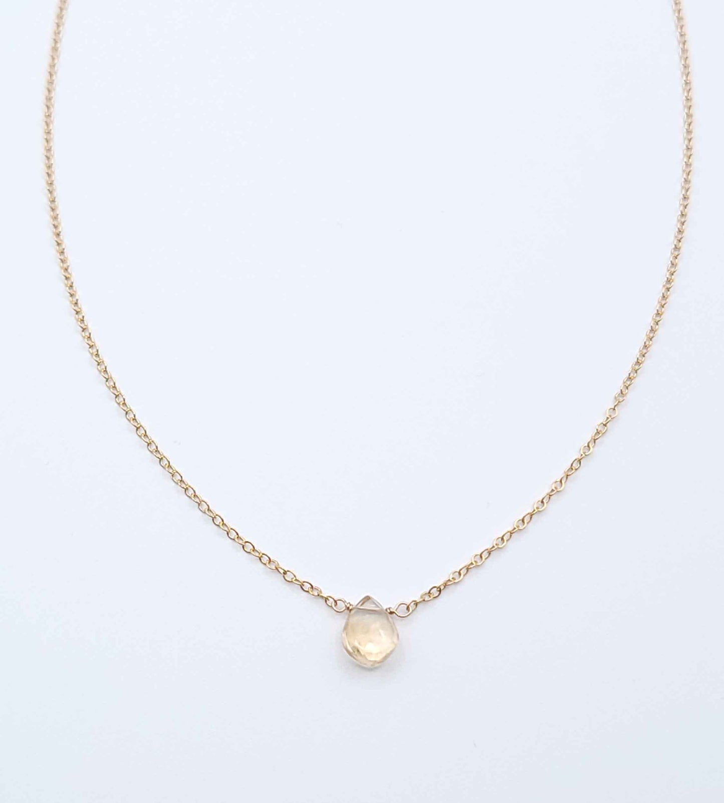 Citrine Drop Necklace