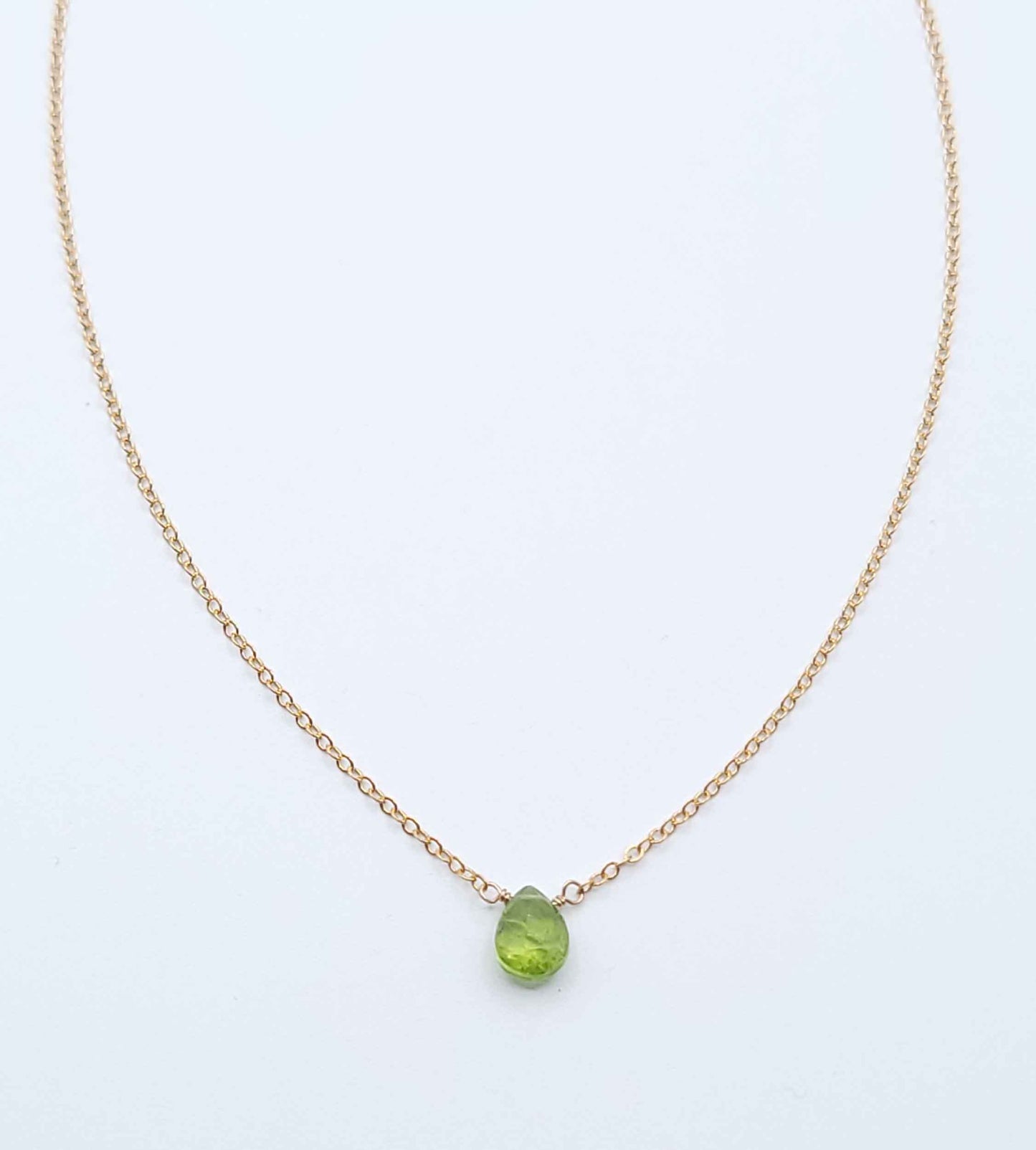 Peridot Drop Necklace