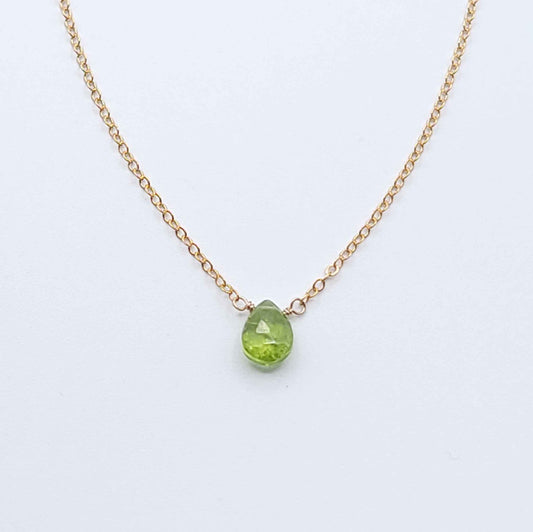 Peridot Drop Necklace