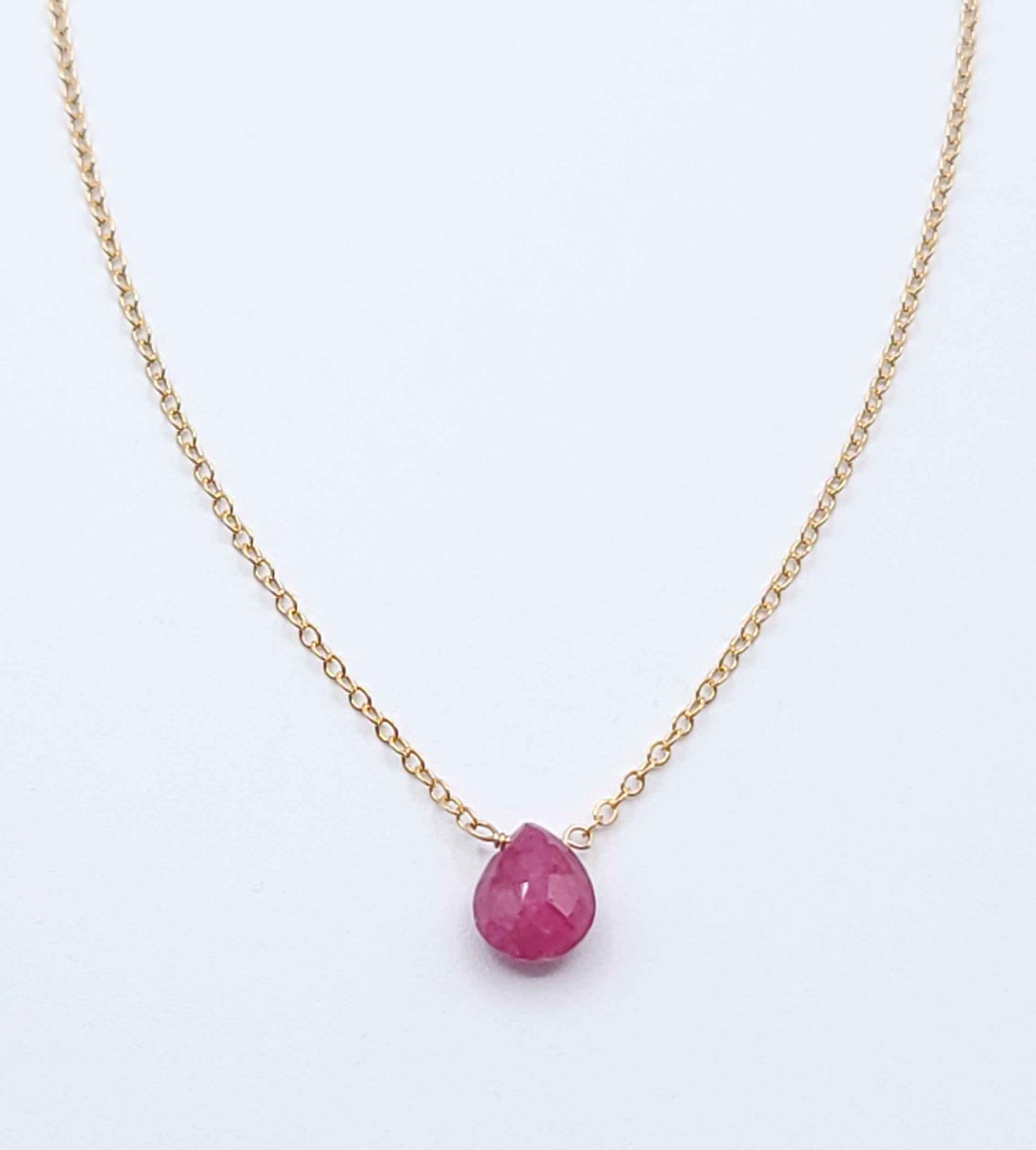Ruby Drop Necklace