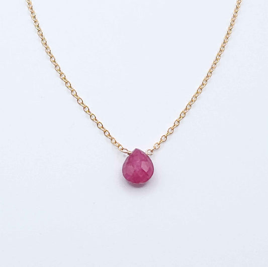 Ruby Drop Necklace