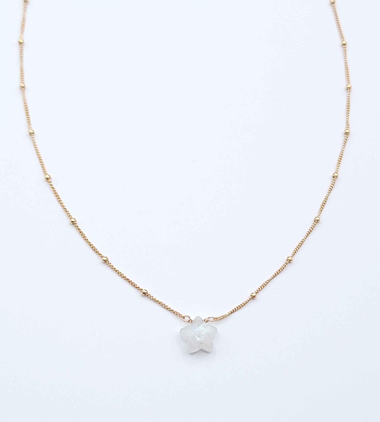 Moonstone Star Necklace