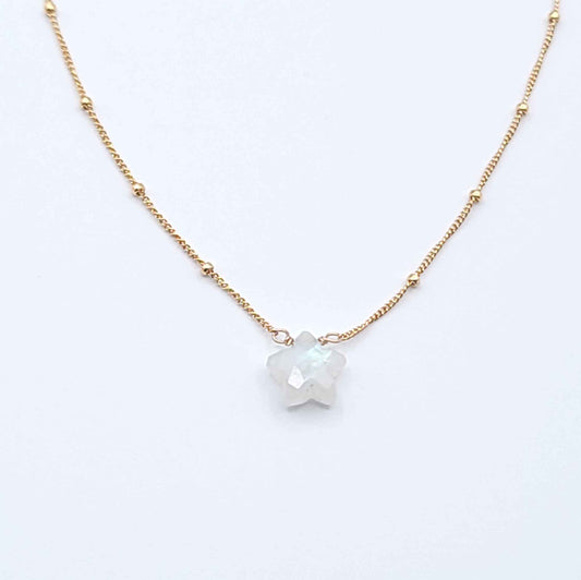Moonstone Star Necklace