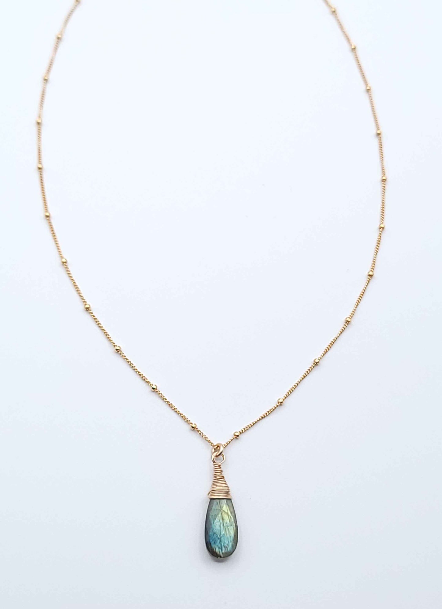 Labradorite Drop Necklace