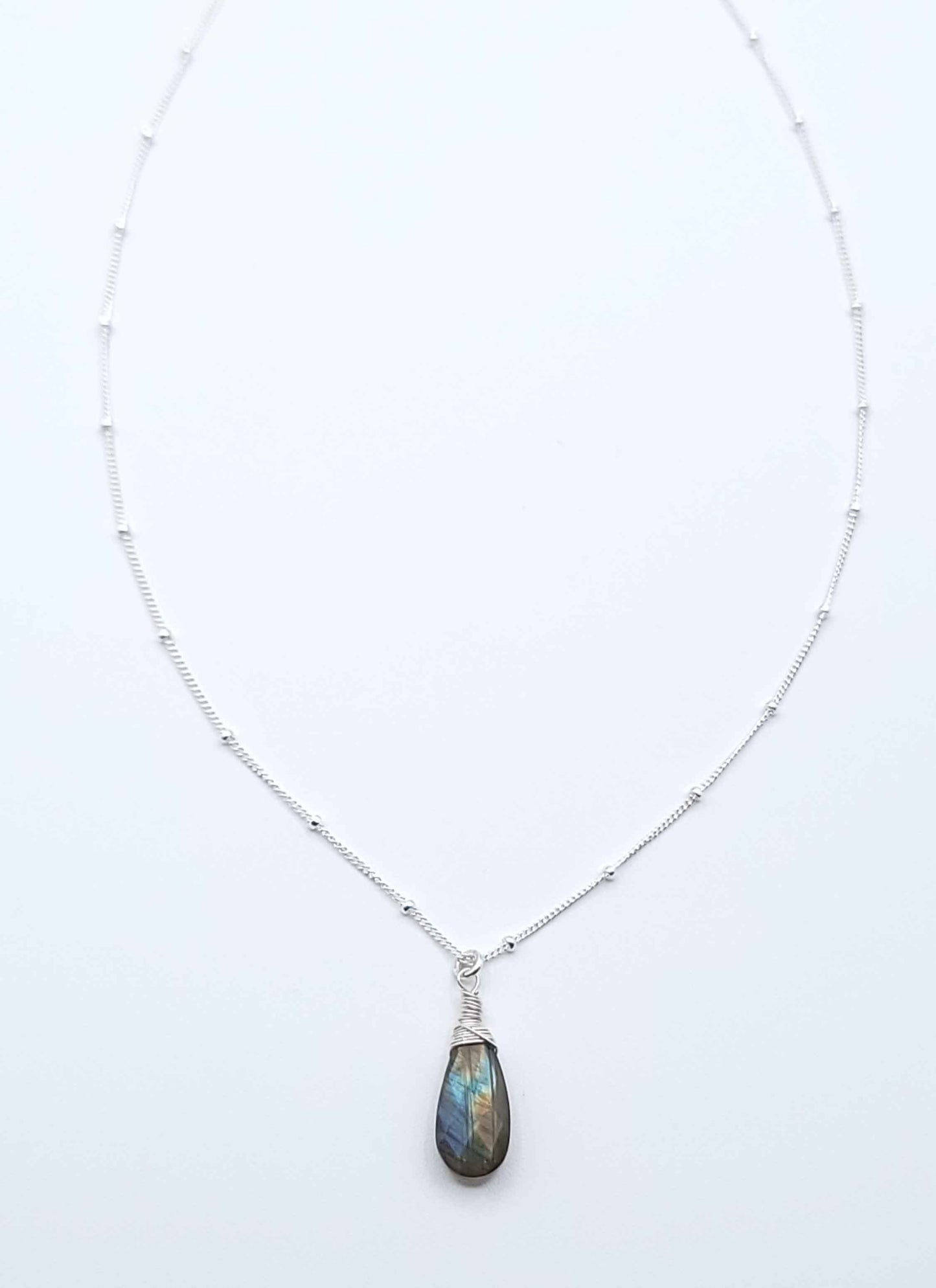 Labradorite Drop Necklace