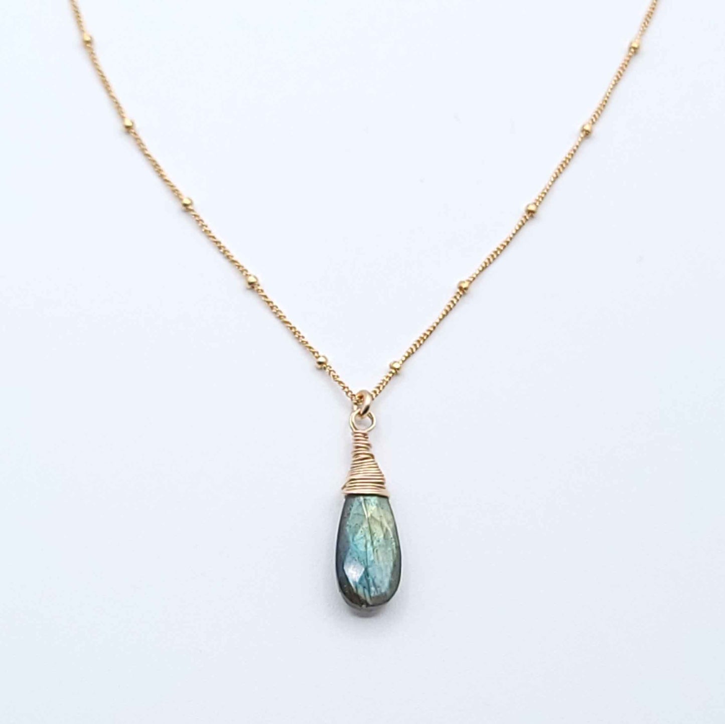 Labradorite Drop Necklace