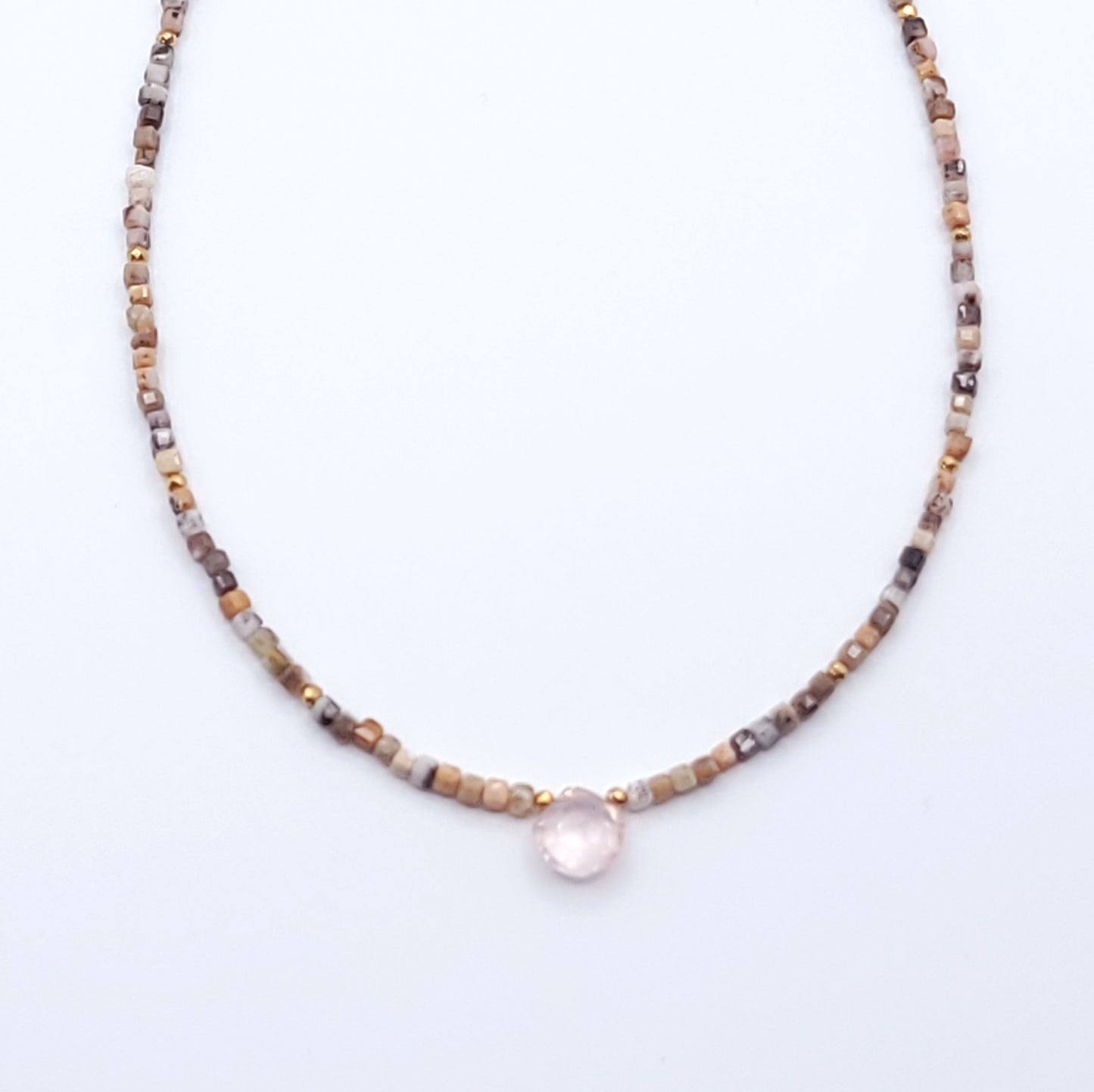 Open Heart Opal Choker Necklace