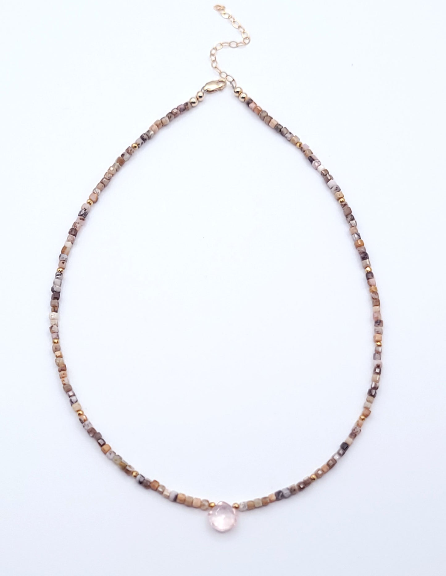 Open Heart Opal Choker Necklace