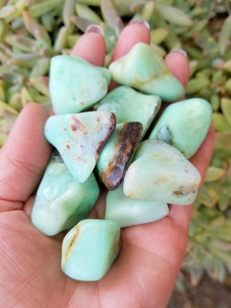 Chrysoprase Tumbled Stone - Solstice LTD - Jewelry and More