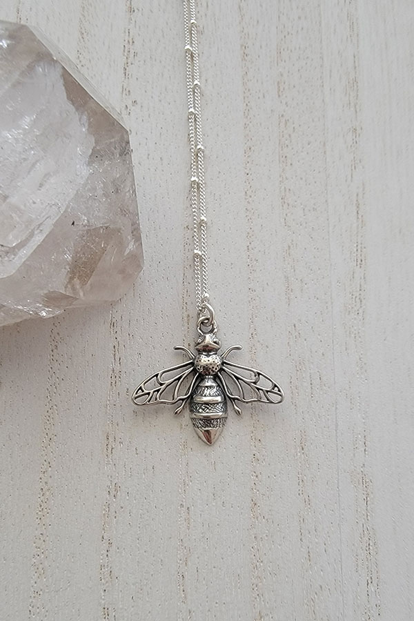 Bee Pendant | Whit-Bee pendant | Whitby Jet and Marcasite Bumble Bee