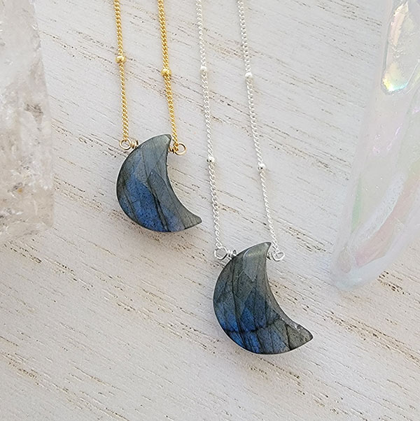 Handmade Resin Necklace - Blue Moon – ErinEtc