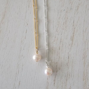 Freshwater Pearl Anchored in Grace Necklace - Sterling Silver or Gold-Filled