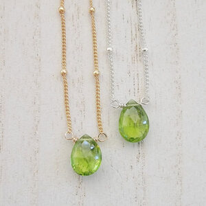 Peridot Untamed Grace Necklace - Sterling Silver of Gold-Filled