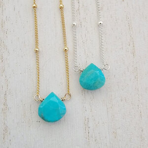 Turquoise Sacred Sky Necklace - Sterling Silver or Gold-Filled