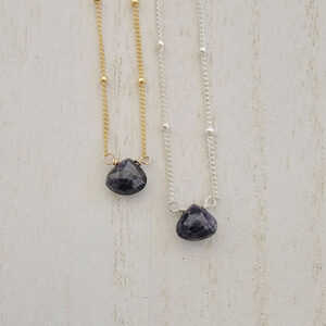 Sapphire True North Necklace - Sterling Silver or Gold-Filled